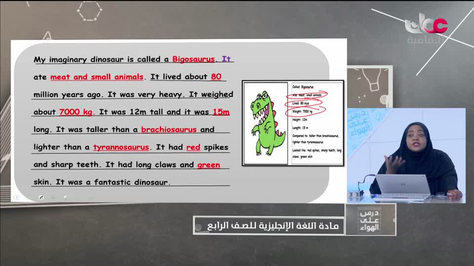 Show details-الصف الرابع - الفصل الدراسي الأول 2021-2022 - الخميس 3 فبراير 2022م - اللغة الإنجليزية