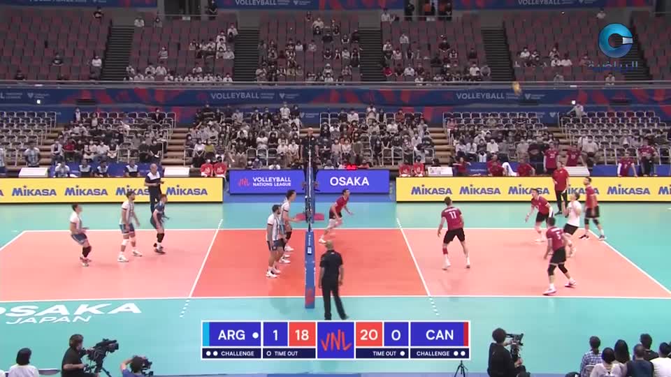 كندا × الأرجنتين - دوري الأمم للكرة الطائرة 2022