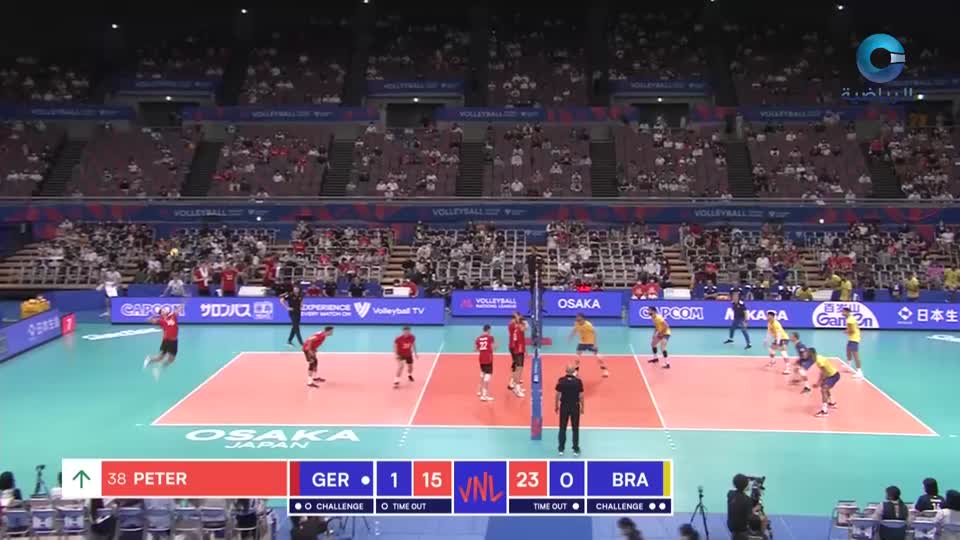 البرازيل × ألمانيا - دوري الأمم للكرة الطائرة 2022