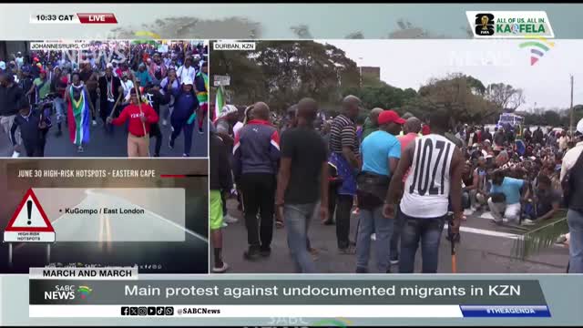 June 30 I Main protest march against undocumented migrants in Durban, KZN