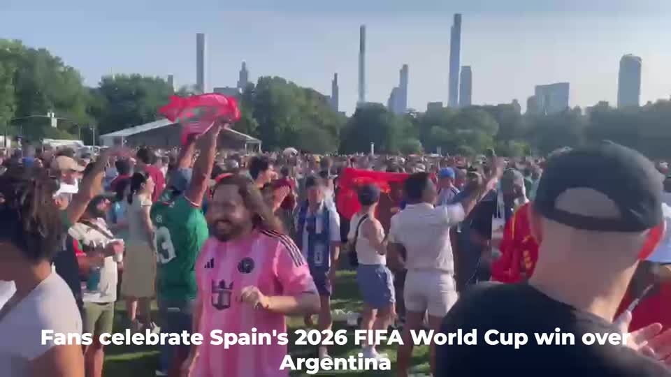 Fans celebrate Spain's historic 2026 World Cup victory