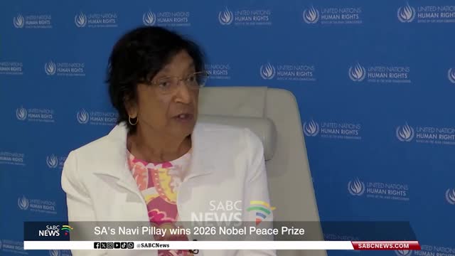 EXCLUSIVE: SA's Navi Pillay wins 2026 Nobel Peace Prize