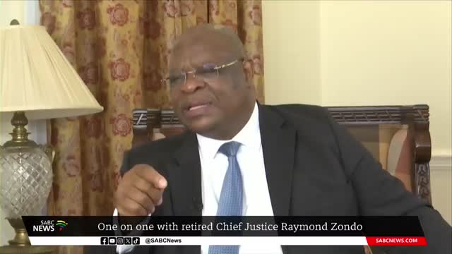 Retired Chief Justice Raymond Zondo speaks to SABC News