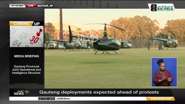 June 30 I PROVJOINTS to assess deployments in Gauteng