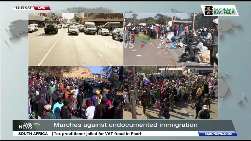 Migrants being processed at the repatriation centre in Musina
