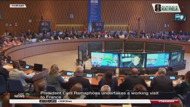 President Ramaphosa is in France for high-level talks and UNESCO meeting