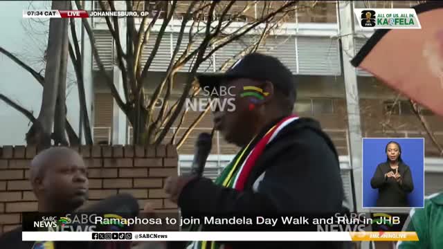 President Ramaphosa sounds the horn for Mandela Day Walk and Run