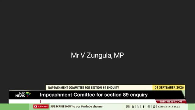 Impeachment Committee for Section 89 Enquiry | 1 September 2026 