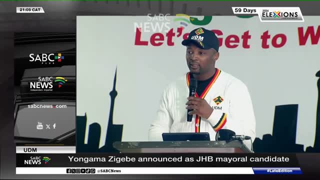 LGE 2026 | UDM announces Yongama Zigebe as its Joburg mayoral candidate