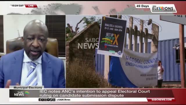 ANC vs IEC _ IEC notes ANC's intention to appeal Electoral Court decision_ Sy Mamabolo weighs in