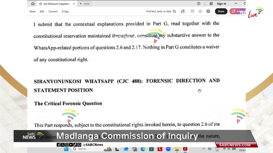 Madlanga Commission of Inquiry Day 177 | Monday, 21 September 2026