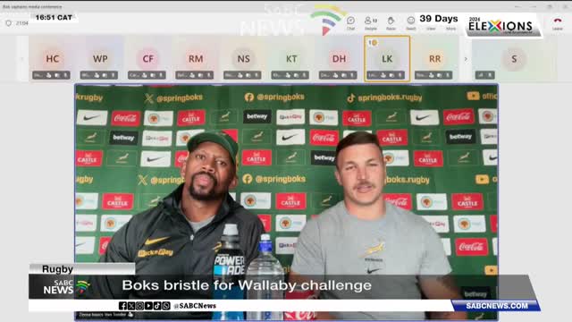 Rugby _ Andre Esterhuizen to captain Boks in Wallabies clash