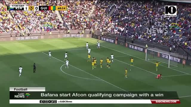 AFCON Qualifiers _ Bafana beat Guinea 2-1 at Orlando Amstel Arena