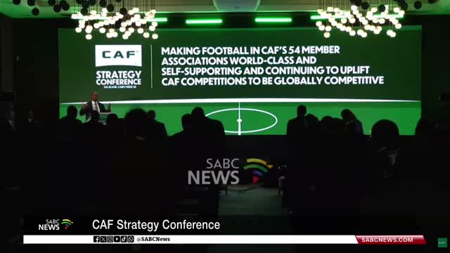 Dr Patrice Motsepe addresses the CAF Strategy Conference in Sal, Cabo Verde