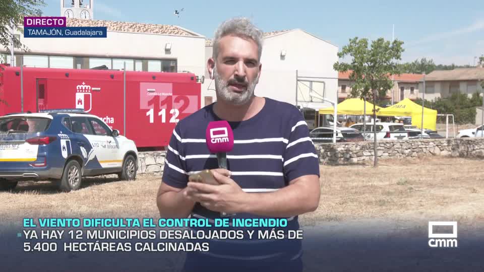 Avance informativo por el incendio forestal de La Mierla (Guadalajara)