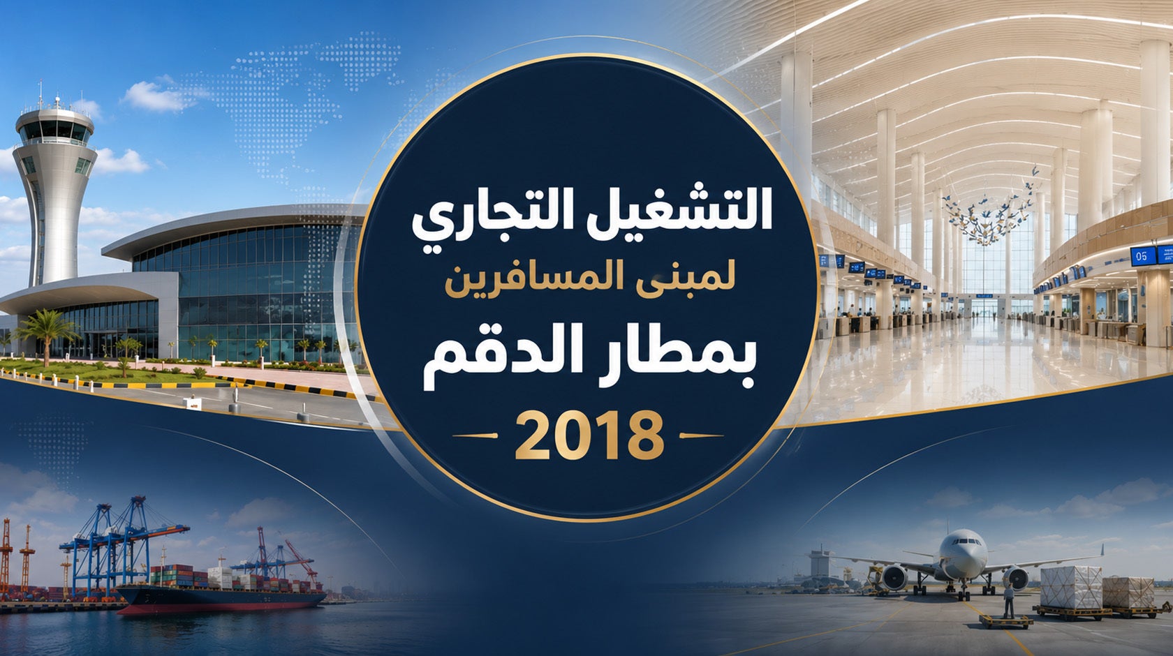 التشغيل التجاري لمبنى المسافرين بمطار الدقم 2018