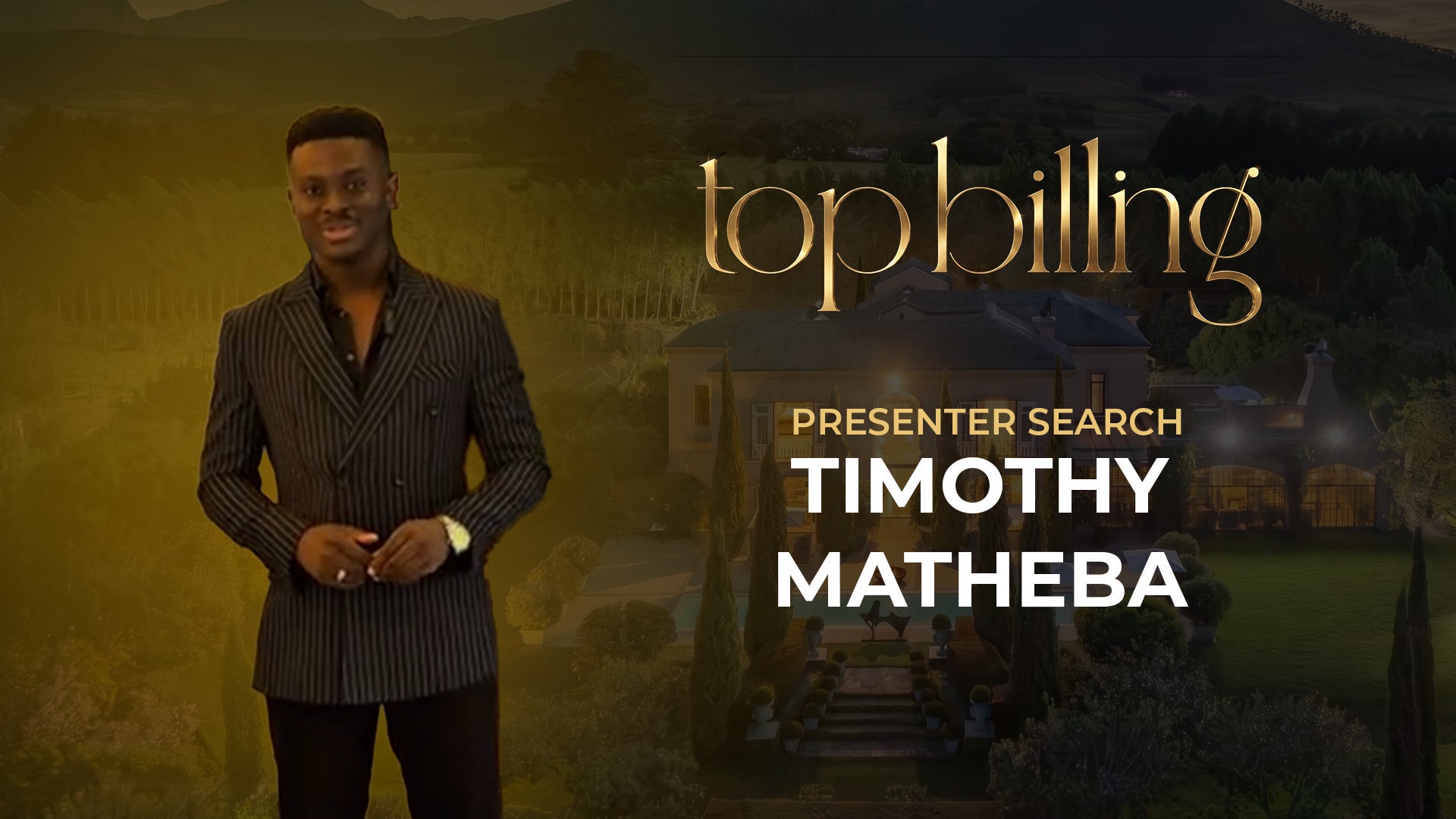 Top Billing Presenter Search Top 40  - Timothy Matheba Audition