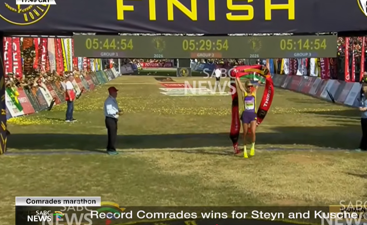 Comrades marathon results I George Kusche and Gerda Steyn break records