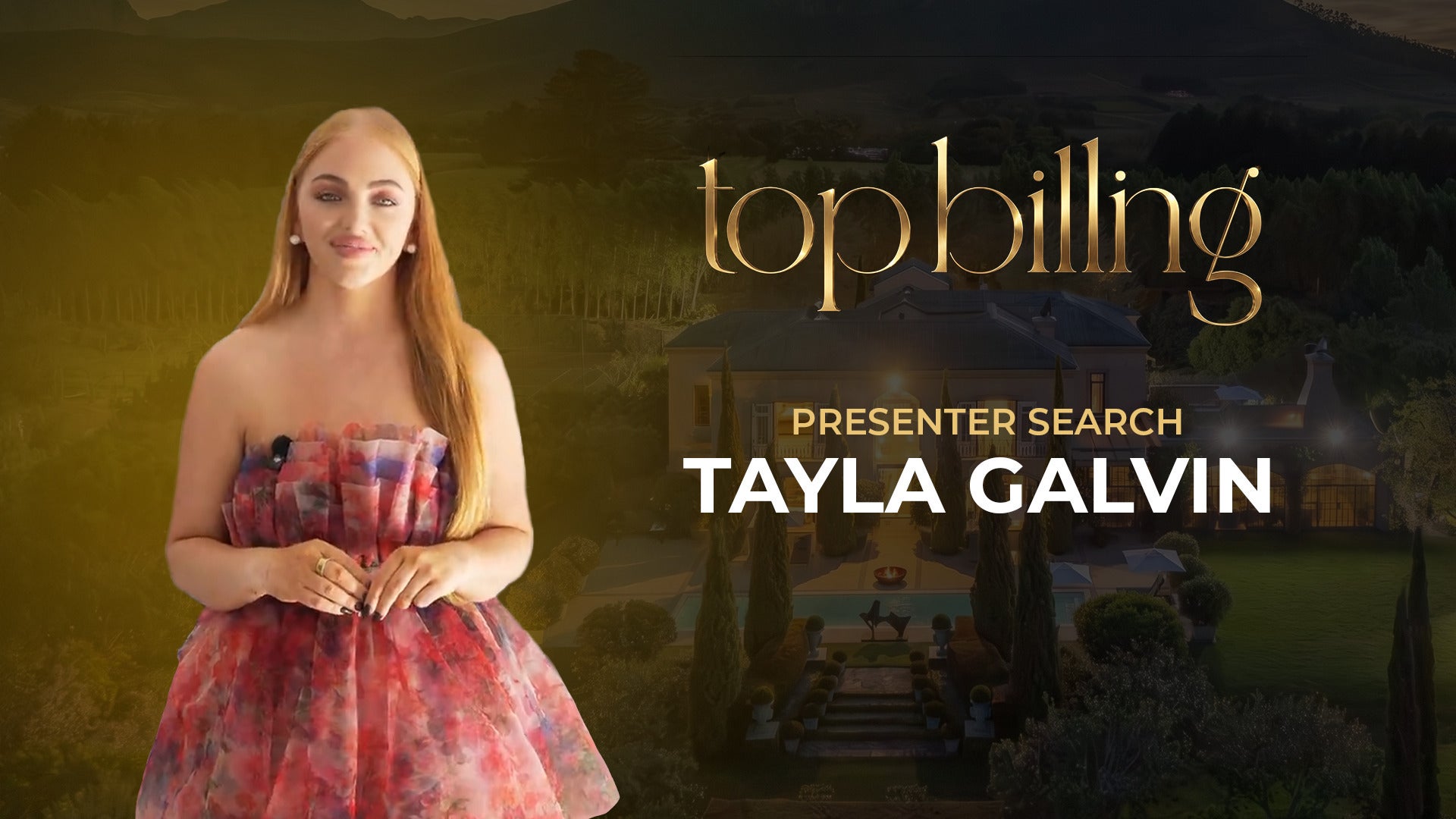 Top Billing Presenter Search Top 40  - Tayla Galvin Audition
