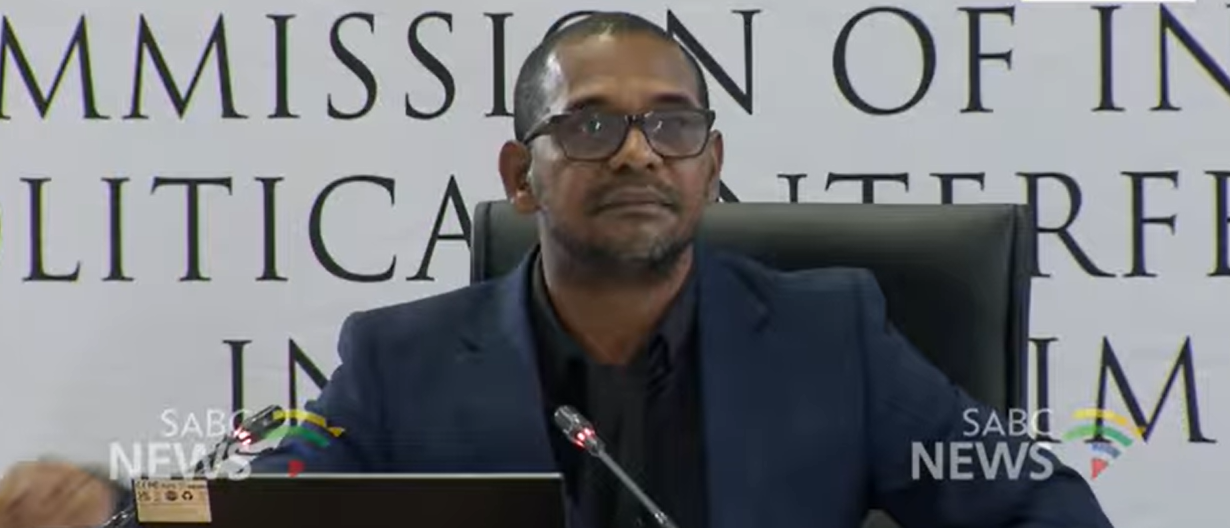 Suspended NCC MP Fadiel Adams on the stand at Madlanga Commission 