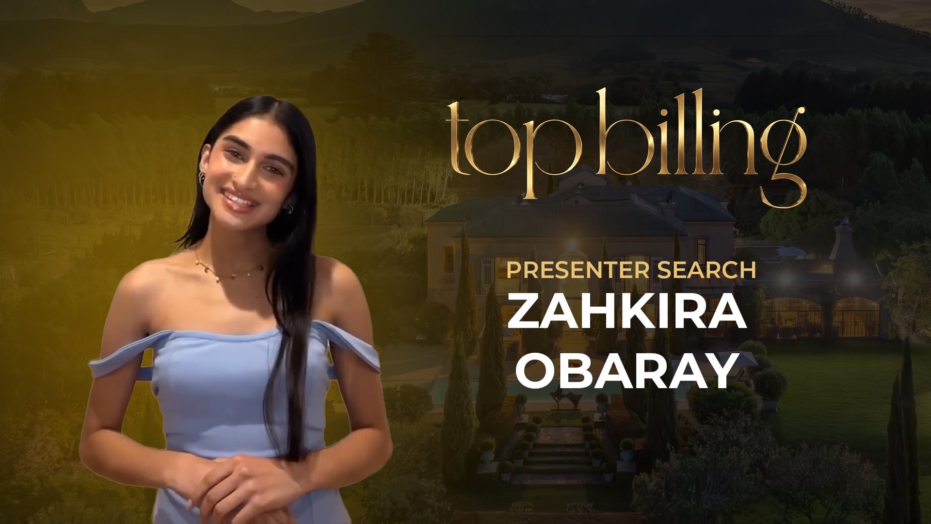 Top Billing Presenter Search Top 40  - Zahkira Obaray Audition
