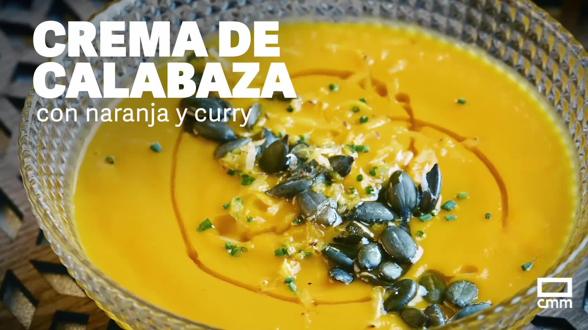 Receta de crema de calabaza con naranja y curry y Soldaditos de Pavía