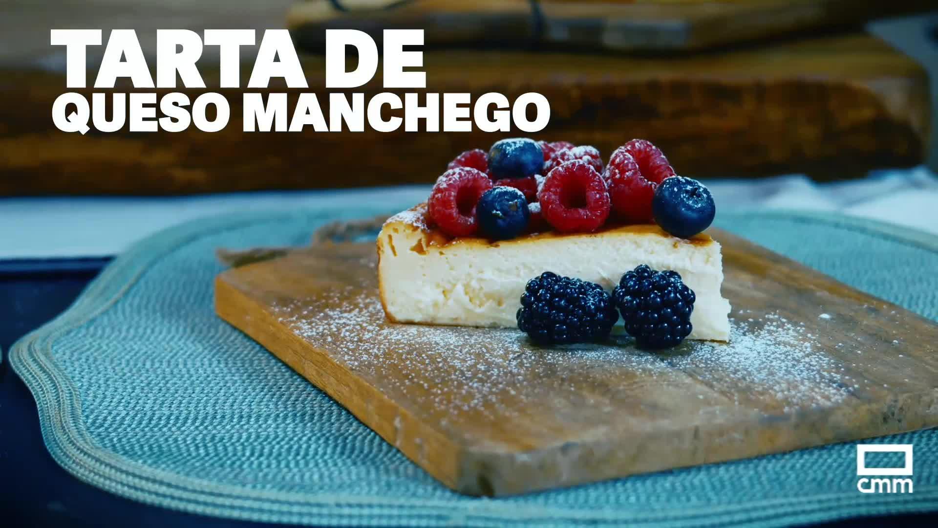 Receta de corzo con uvas y espárragos y postre de tarta de queso manchego